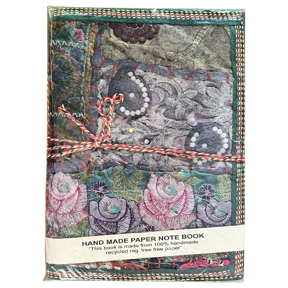 Handcrafted Sari Silk Journal · Tree-Free Paper · Zero Waste · Living Ritual